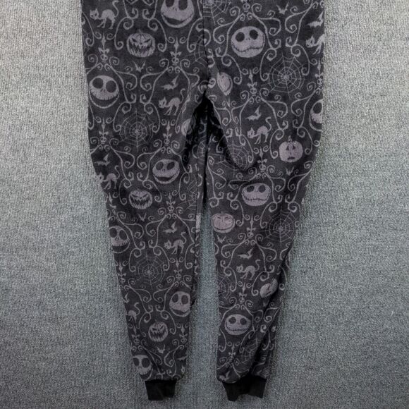 The Nightmare Before Christmas Jack Skellington One Piece Pajamas Small Black - Picture 8 of 13